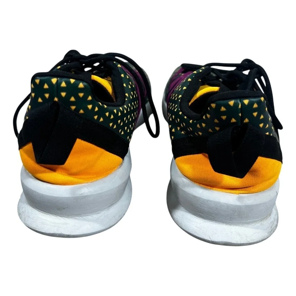 Adidas SL Loop Racer Geometric Triangle Sneakers Green Yellow Purple Size 12